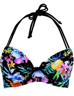 14102 Pour Moi Miami Brights Adjustable Halter Underwired Bikini Top - 14102 Multi