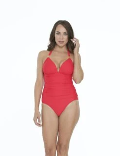 22-2347 SeaSpray Just Colour Plain Hourglass Swimsuit - 22-2347 Coral -FANTASIE Shop 188349 20190501104900