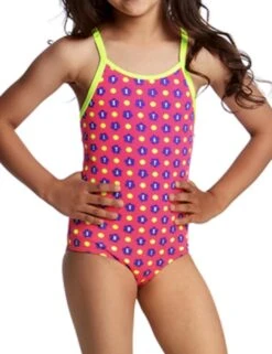 FG01T Funkita Toddler Girls Printed One Piece Swimsuit - FG01T01982 Daisy Dots