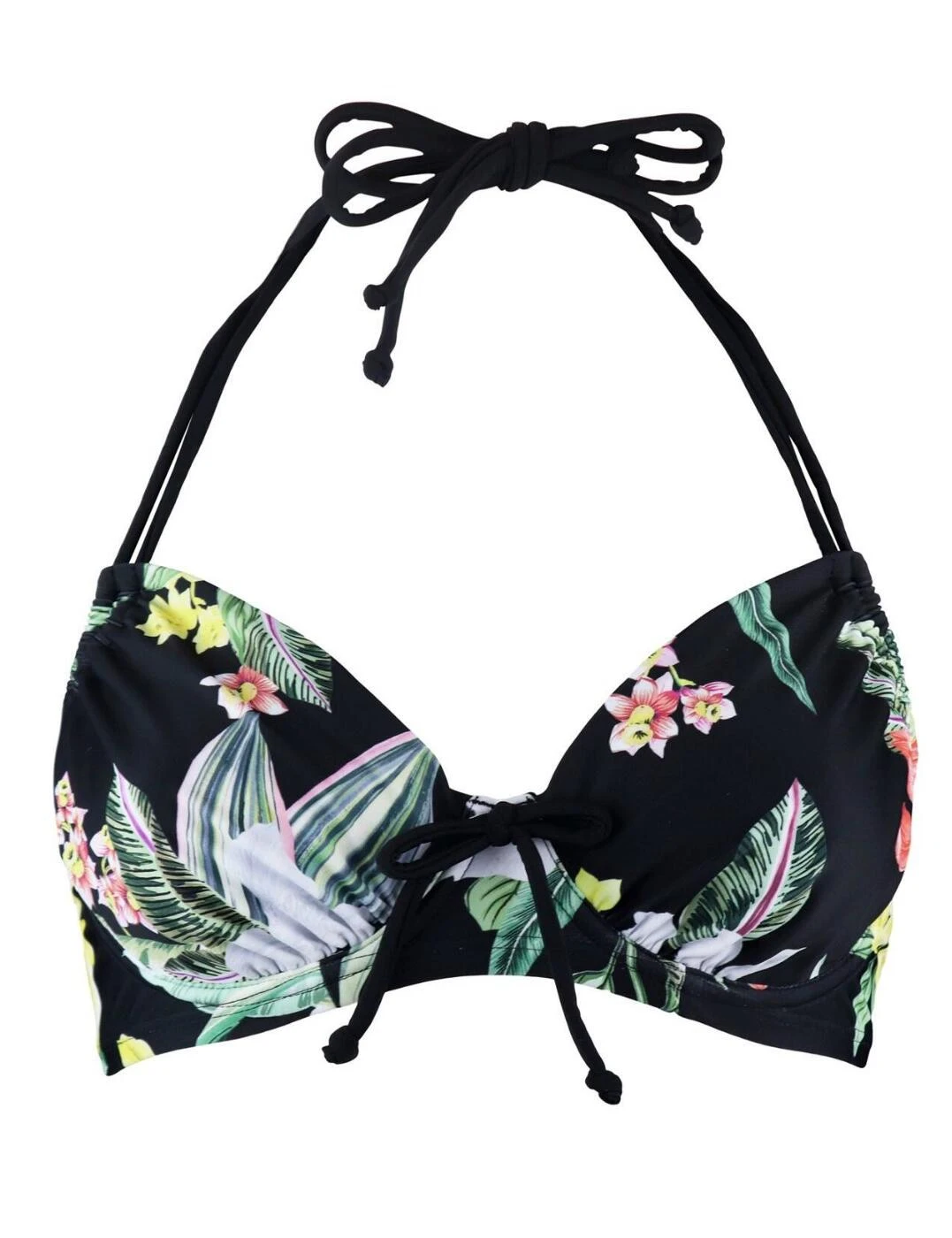 14102 Pour Moi Miami Brights Adjustable Halterneck Bikini Top - 14102 Black 1 14102 Pour Moi Miami Brights Adjustable Halterneck Bikini Top - 14102 Black