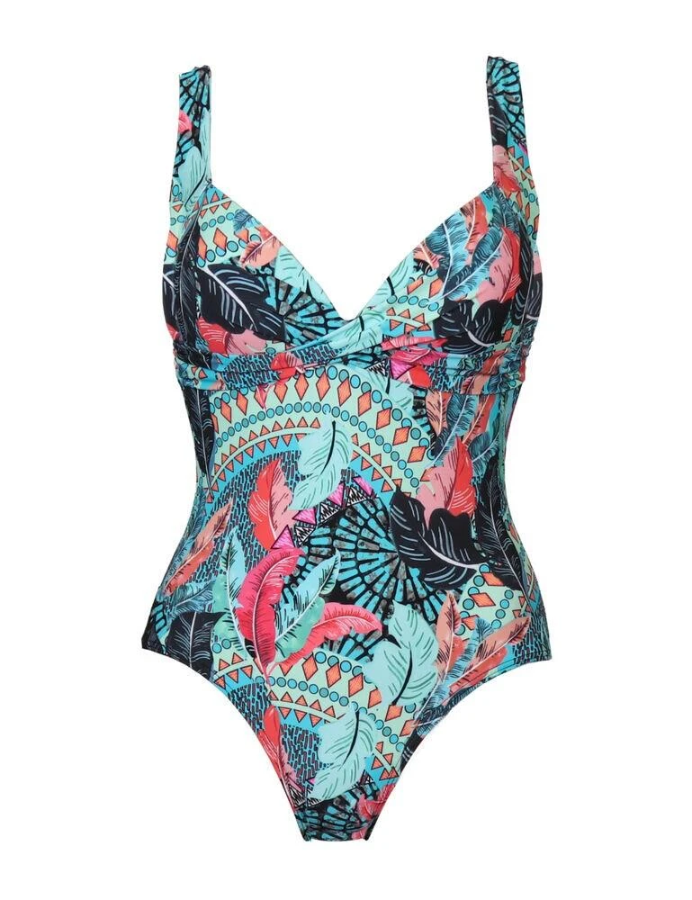 182281 Pour Moi Soleil Control Swimsuit - 182281 Turquoise Multi 2 182281 Pour Moi Soleil Control Swimsuit - 182281 Turquoise Multi - Image 2