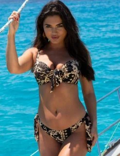 17500 Pour Moi Paradiso Front Tie Bikini Top - 17500 Black/Gold -FANTASIE Shop 241007 20200623114200