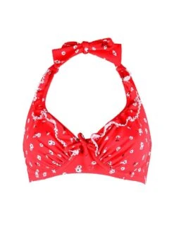 17102 Pour Moi Sunset Beach Halter Bikini Top - 17102 Red/White