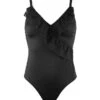 17206 Pour Moi Wanderlust Frill Control Swimsuit - 17206 Black