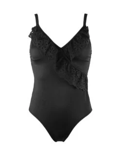 17206 Pour Moi Wanderlust Frill Control Swimsuit - 17206 Black
