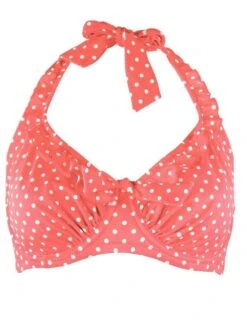 3902 Pour Moi Hot Spots Halterneck Bikini Top - 3902 Coral