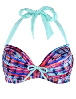 14400 Pour Moi Ocean Bay Padded Halter Bikini Top - 14400 Multi