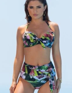 12900 Pour Moi Orchid Luxe Halter Bikini Top - 12900 Multi Print -FANTASIE Shop 282698 20210510163300