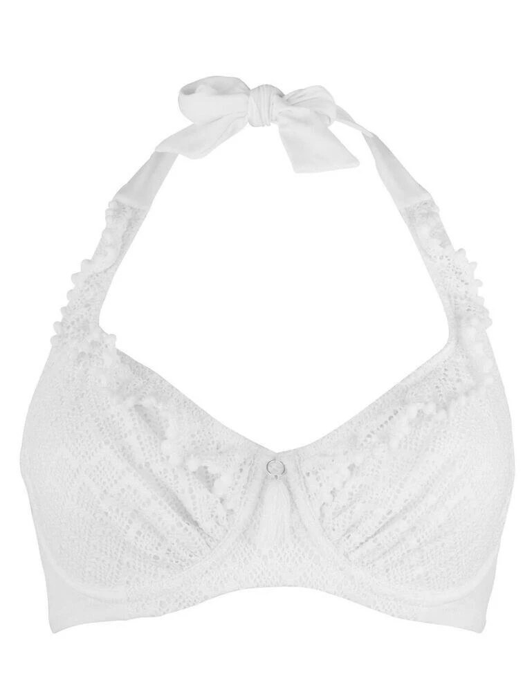 14202 Pour Moi Castaway Halter Underwired Bikini Top - 14202 White 1 14202 Pour Moi Castaway Halter Underwired Bikini Top - 14202 White