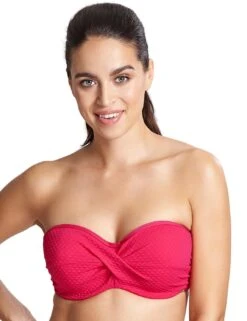 SW1323 Panache Echo Twist Bandeau Bikini Top - SW1323 Hot Pink