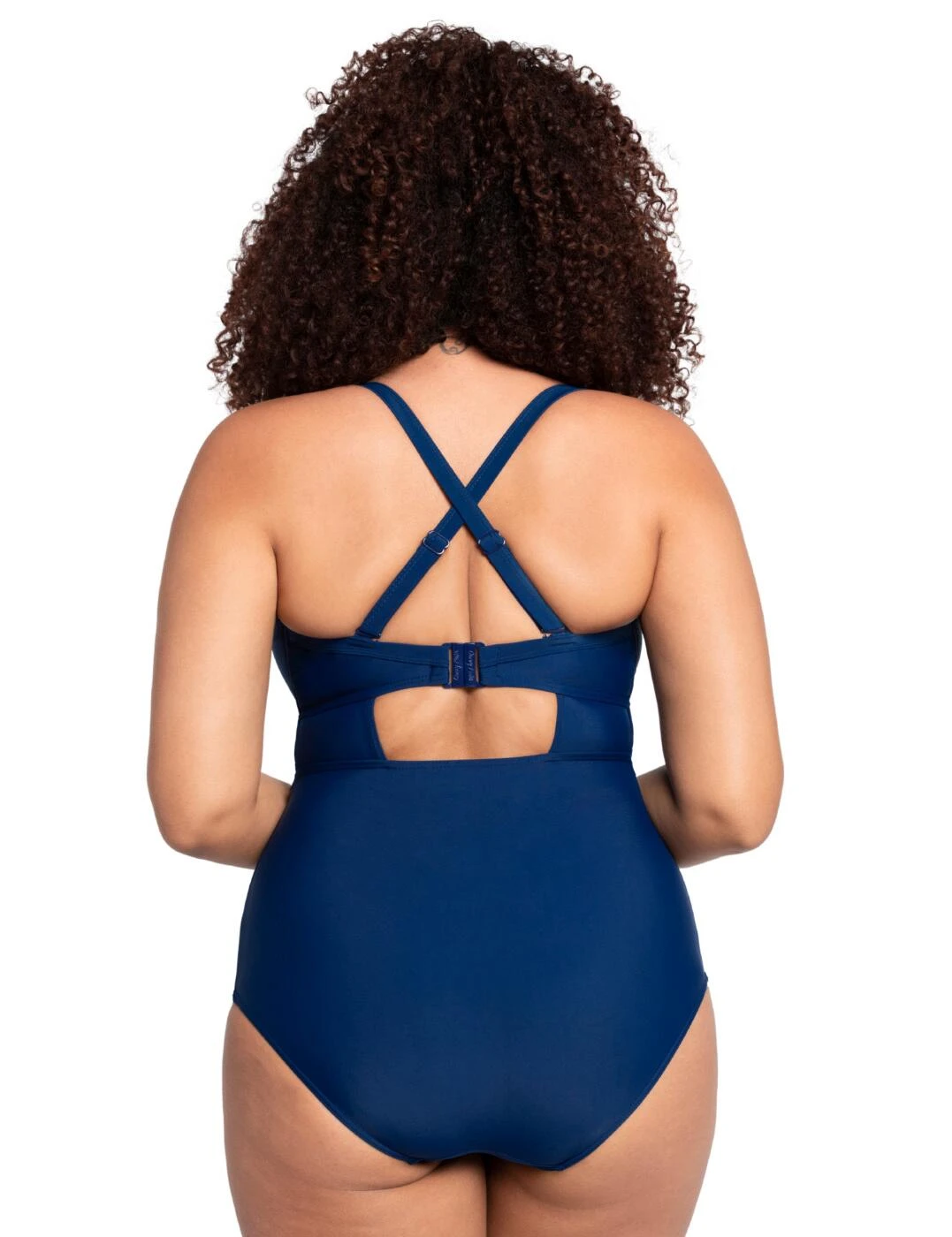 CS019601 Curvy Kate Retro Sun Halterneck Swimsuit - CS019601 Navy 2 CS019601 Curvy Kate Retro Sun Halterneck Swimsuit - CS019601 Navy - Image 2
