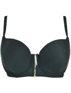 36034 Pour Moi LBB Zip Longline Bikini Top - 36034 Black