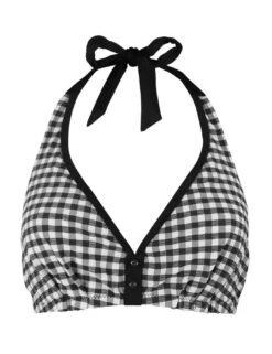 67008 Pour Moi Checkers Triangle Bikini Top - 67008 Black/White