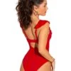 18106 Pour Moi Space Frill Swimsuit - 18106 Red