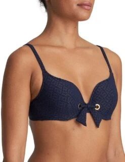 1003516 Marie Jo Valentina Padded Heart Shaped Bikini Top - 1003516 Evening Blue