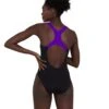 Speedo Placement Digital Medalist Swimsuit - 812199F349 Black/Purple