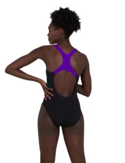Speedo Placement Digital Medalist Swimsuit - 812199F349 Black/Purple
