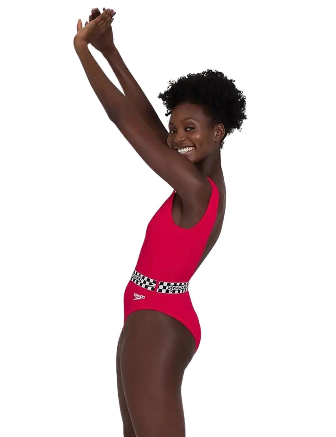 812363F338 Speedo Belted Deep U-back One-piece Swimsuit - 812363F338 Red 2 812363F338 Speedo Belted Deep U-back One-piece Swimsuit - 812363F338 Red - Image 2