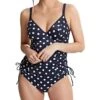 SW1451 Panache Anya Riva Spot Balconette Tankini Top - SW1451 Navy/Vanilla