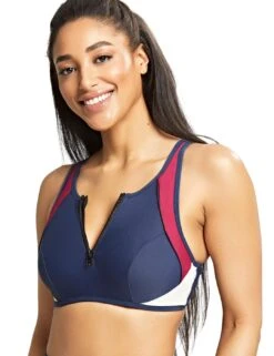 SW1602 Panache Limitless Balcony Crop Bikini Top - SW1602 Navy/Orchid