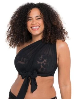 CS005307 Curvy Kate Wrapsody Bandeau Bikini - CS005307 Leopard Print