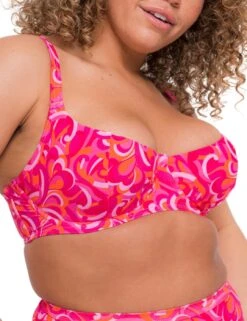 CS026306 Curvy Kate Retro Wave Balcony Bikini Top - CS026306 Print Mix -FANTASIE Shop 360412 20221227132100