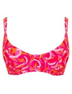 CS026306 Curvy Kate Retro Wave Balcony Bikini Top - CS026306 Print Mix -FANTASIE Shop 360414 20221227132000