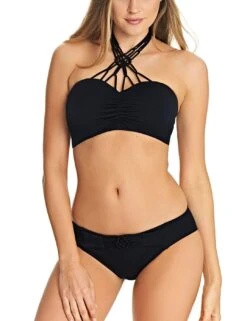 4053 Freya Macrame Bandeau Bikini Top - 4053 Black -FANTASIE Shop 366059 20230208144600