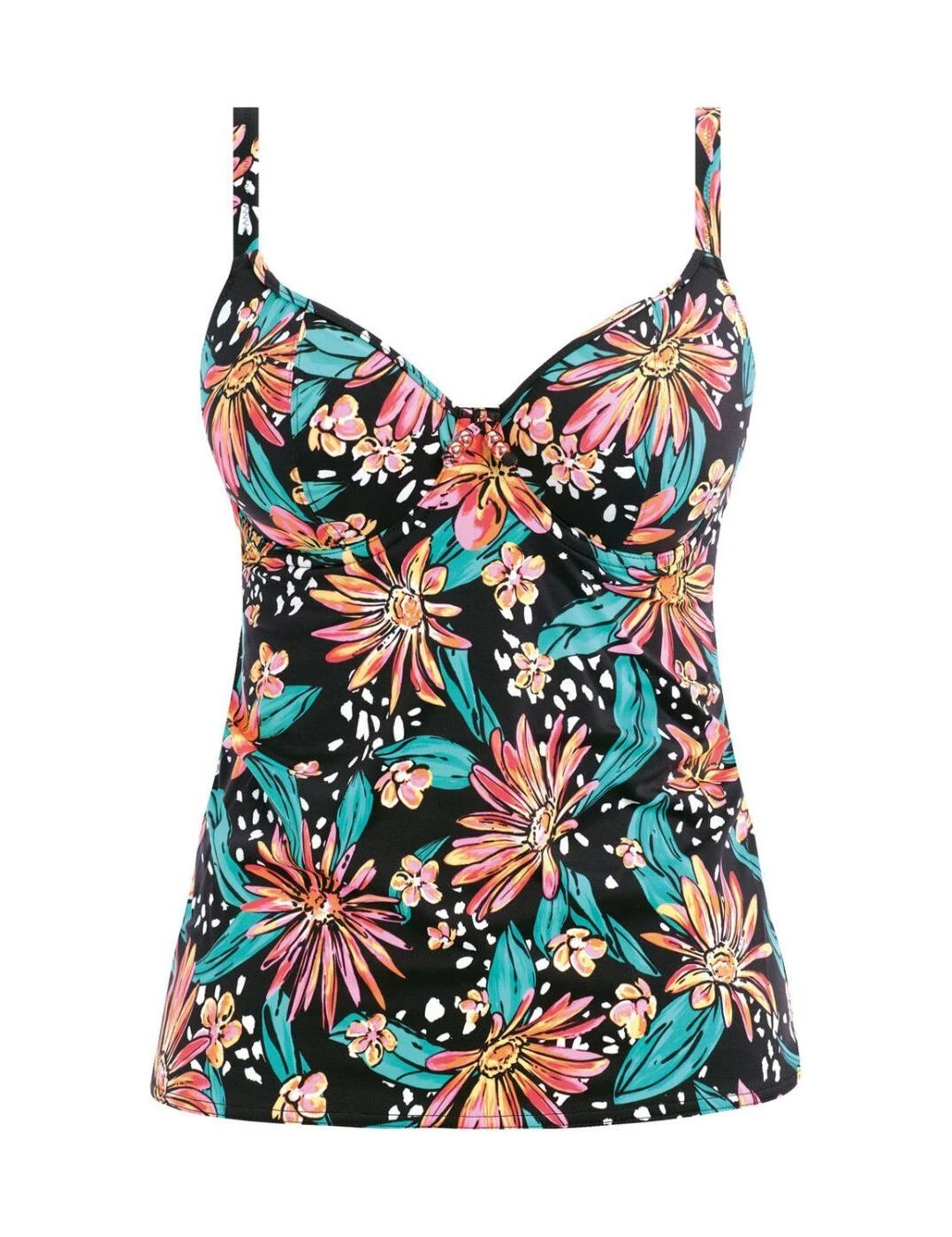 7035 Freya Wild Daisy Plunge Tankini Top - 7035 Multi 2 7035 Freya Wild Daisy Plunge Tankini Top - 7035 Multi - Image 2