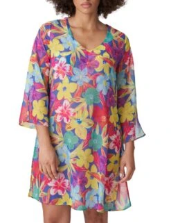 4010784 Prima Donna Swim Sazan Swimwear Kaftan - 4010784 Blue Bloom -FANTASIE Shop 370824 20230311130900
