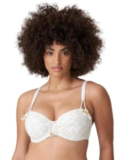 4010216 Prima Donna Swim Sidari Padded Balcony Bikini Top - 4010216 White Yacht