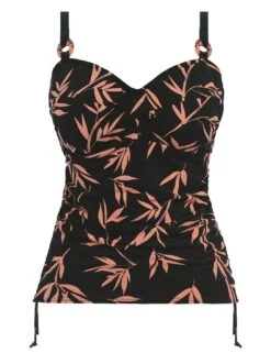 502454 Fantasie Luna Bay Twist Front Tankini Top - 502454 Lacquered Black -FANTASIE Shop 374760 20230411123800