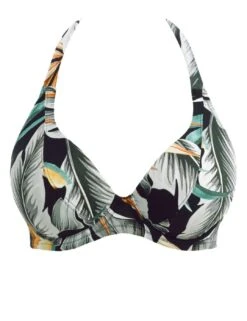 501604 Fantasie Bamboo Grove Halter Bikini Top - 501604 Jet