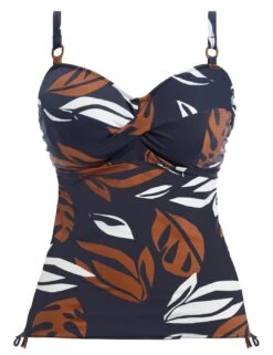 503354 Fantasie Lake Orta Twist Front Tankini Top - 503354 French Navy