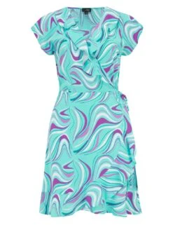26837 Pour Moi EcoVero Frill Wrap Dress - 26837 Aquaburst -FANTASIE Shop 376888 20230426125700