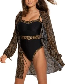 91070 Pour Moi Recycled Chiffon Tie Sleeve Kimono - 91070 Gold Chain -FANTASIE Shop 376930 20230426134100