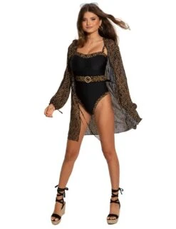 91070 Pour Moi Recycled Chiffon Tie Sleeve Kimono - 91070 Gold Chain -FANTASIE Shop 376932 20230426134100