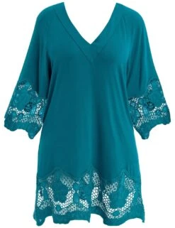 6364 Fantasie Dione Tunic Kaftan - 6364 Petrol -FANTASIE Shop 377261 20230427152700