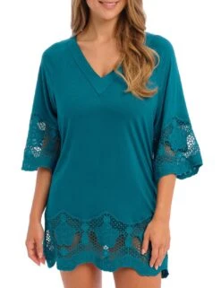 6364 Fantasie Dione Tunic Kaftan - 6364 Petrol -FANTASIE Shop 377262 20230427152700