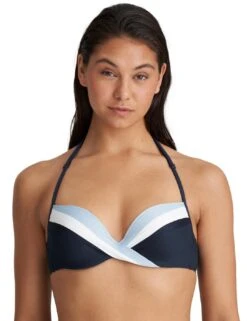 1004616 Marie Jo Sitges Padded Plunge Bikini Top - 1004616 Cloud Party