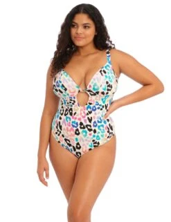 801444 Elomi Party Bay Plunge Swimsuit - 801444 Multi -FANTASIE Shop 378004 20230509151300
