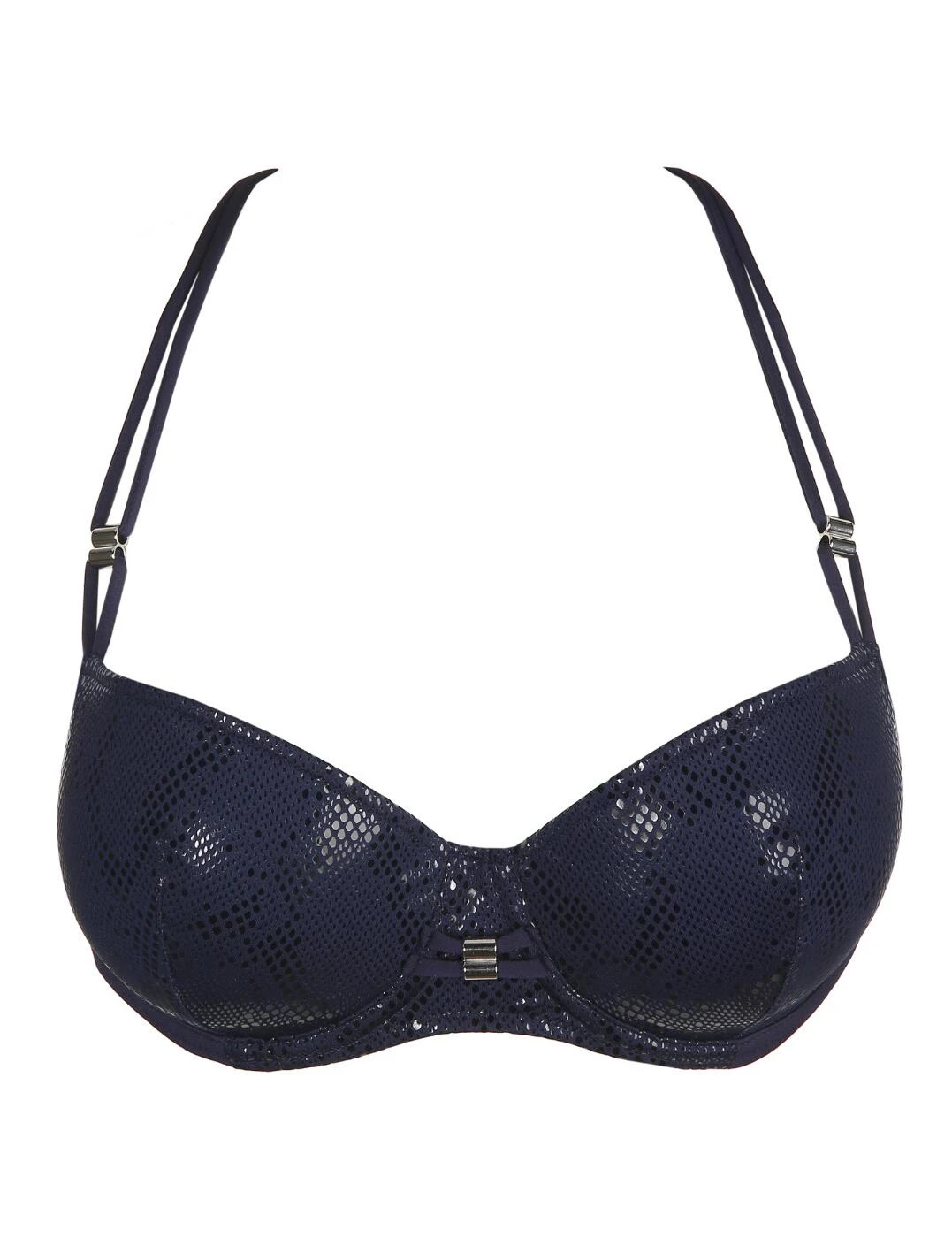 1005519 Marie Jo San Domino Padded Balcony Bikini Top - 1005519 Evening Blue 5 1005519 Marie Jo San Domino Padded Balcony Bikini Top - 1005519 Evening Blue - Image 5