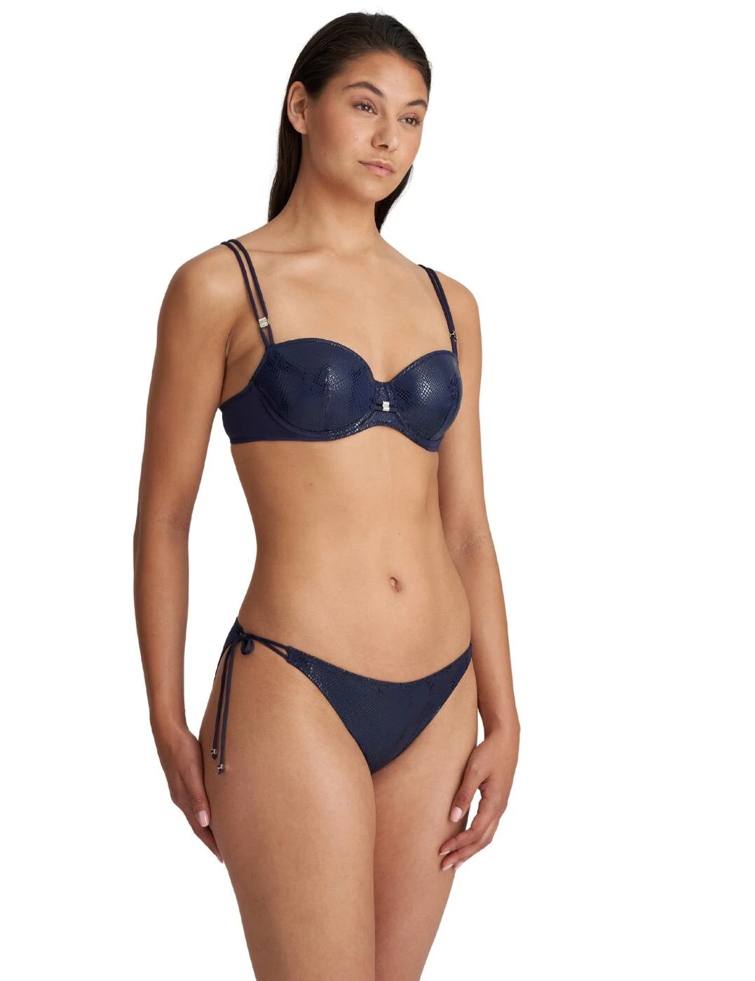 1005519 Marie Jo San Domino Padded Balcony Bikini Top - 1005519 Evening Blue 8 1005519 Marie Jo San Domino Padded Balcony Bikini Top - 1005519 Evening Blue - Image 8