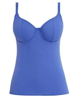 7238 Freya Jewel Cove Underwired Tankini Top - 7238 Plain Azure