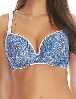 4471 Freya Summer Tide Deco Moulded Bikini Top - 4471 Denim