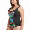 7091 Elomi Cubana Moulded Tankini Top Black - 7091 Tankini Top