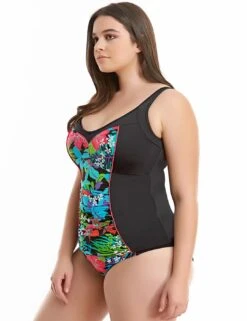7091 Elomi Cubana Moulded Tankini Top Black - 7091 Tankini Top